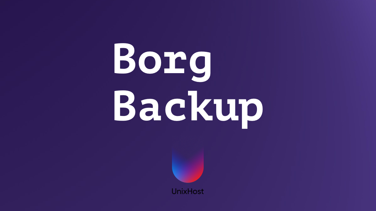Borg Backup - детальне керівництво - UnixHost Blog